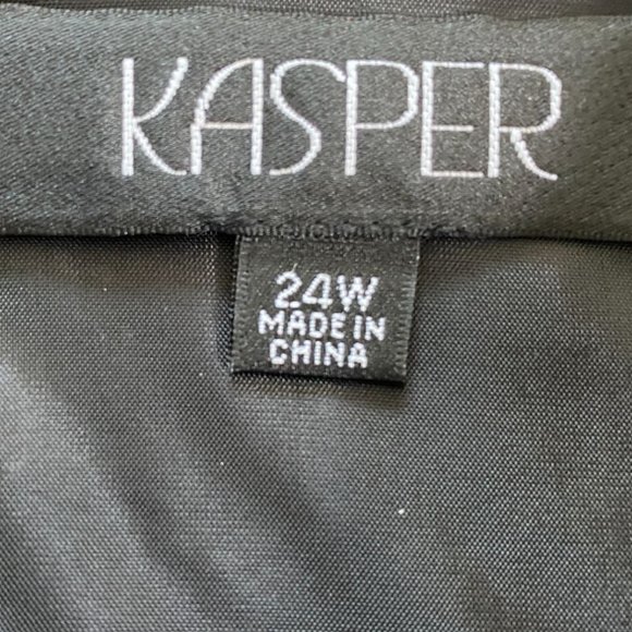 Kasper Womens Black Elegant Sleeveless Lined Crepe Side Zip Top Size 24W - Picture 3 of 8